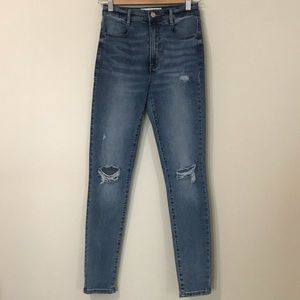 Garage Blue Ripped Skinny Jean